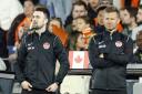 Canada manager Jesse Marsch, right, with his Scottish assistant Ewan Sharp in the technical area