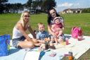 Enjoying a picnic on sun drenched Silloth Green were Laura Wilson and son Oliver, two, and Lisa Campbell with daughter Lara, one