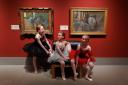 Young ballet dancers from the Dance School of Scotland, from left- Pixie Howitt, 12, Jadajo Branney, 12 and Darcey McKechnie, 11, at the Discovering Degas: Collecting in the Time of Sir William Burrell exhibition at the Burrell Collection