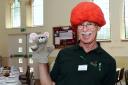 Food Bank member John Roberts entertained children at the Teddy Bears Picnic and fun session at Egremont Methodist Church