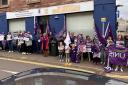 A protest was held outside the office of John Swinney by Unison members