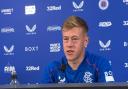 Connor Barron has held his first Rangers press conference