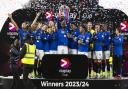 Rangers celebrate their Scottish League Cup victory in 2023