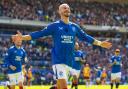 Rangers' Vaclav Cerny celebrates after scoring to make it 2-1