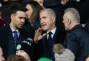 Graeme Souness watches Celtic vs Rangers with James Bisgrove