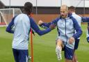 Vaclav Cerny during a Rangers training session