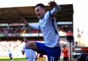 Rangers' Tom Lawrence celebrates