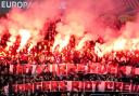 The Union Bears let off pyro and fireworks prior to the match