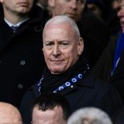 Jim White in the stands at Ibrox