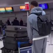 Connor Goldson at Glasgow Airport