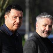 Jim Gillespie (left) with St Mirren chief operating officer Keith Lasley