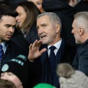 Graeme Souness watches Celtic vs Rangers with James Bisgrove