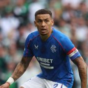 James Tavernier in action for Rangers against Celtic