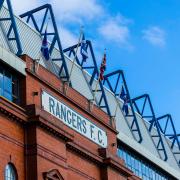 Rangers fans unveiled a banner outside Ibrox tonight