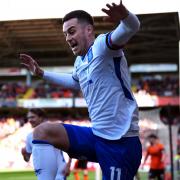 Rangers' Tom Lawrence celebrates