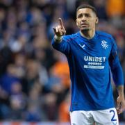 James Tavernier gives orders at Ibrox