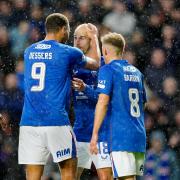 Vaclav Cerny celebrates against St Mirren