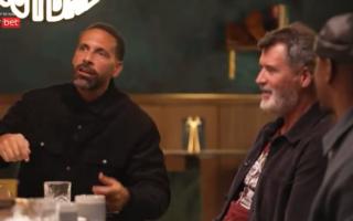 Rio Ferdinand and Roy Keane speaking on the podcast