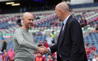 Philippe Clement and Erik ten Hag at Murrayfield