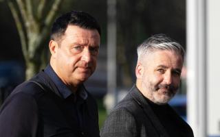 Jim Gillespie (left) with St Mirren chief operating officer Keith Lasley