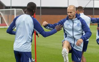 Vaclav Cerny during a Rangers training session