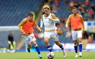 Blackburn Rovers' Todd Cantwell warms up