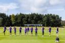 The Hearts squad in training