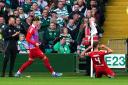 Aberdeen's Graeme Shinnie (right) celebrates scoring the equaliser