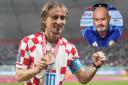 Croatia superstar Luka Modric, main picture, and Scotland manager Steve Clarke, inset