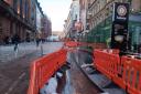 Scottish Water on site after flooding on busy Glasgow shopping street