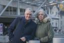 Primary School age campaigners Willie French and Sue Palmer at the Scottish Parliament where they hope to persuade MSPs to introduce a kindergarten style play-based educsttion for under-7s. STY NM..Picture Gordon Terris Herald & Times..22/11/24.