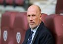 Rangers manager Philippe Clement sits in the dugout at Tynecastle Park