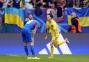 Ukraine's Mykola Shaparenko celebrates scoring at Euro 2024