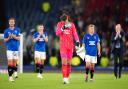 The Rangers players were dejected at full-time