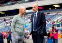 Erik ten Hag and Philippe Clement at Murrayfield in pre-season