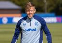 Connor Barron during a Rangers training session