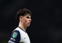 LONDON, ENGLAND - OCTOBER 30: Archie Gray of Tottenham Hotspur  during the Carabao Cup Fourth Round match between Tottenham Hotspur and Manchester City  at Tottenham Hotspur Stadium on October 30, 2024 in London, England. (Photo by Catherine Ivill -