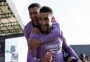 Connor Goldson and James Tavernier celebrate together