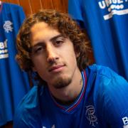 Fabio Silva pictured in Rangers colours