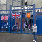 Rob Cross outside Ibrox Stadium