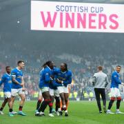 Rangers players celebrate 2023 Scottish Cup win