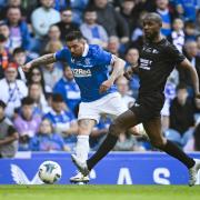 Nacho Novo plays in a charity match at Ibrox