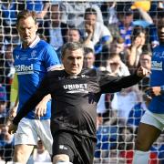 Gheorghe Hagi during a charity match at Ibrox