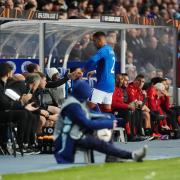 Rangers' James Tavernier looked dejected as he was substituted