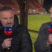 Kris Boyd speaks alongside Chris Sutton in the Sky studio post-match