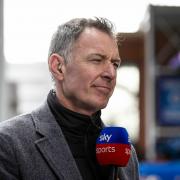 GLASGOW, SCOTLAND - APRIL 07: Sky Sports Pundit Chris Sutton during a cinch Premiership match between Rangers and Celtic at Ibrox Stadium, on April 07, 2024, in Glasgow, Scotland. (Photo by Craig Williamson / SNS Group)