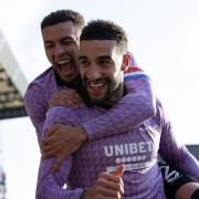 Connor Goldson and James Tavernier celebrate together