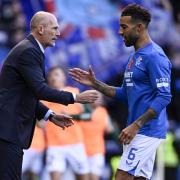 Rangers manager Philippe Clement shakes hands with Connor Goldson