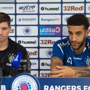 Connor Goldson and Steven Gerrard during time at Rangers