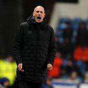 Rangers manager Philippe Clement roars on the touchline